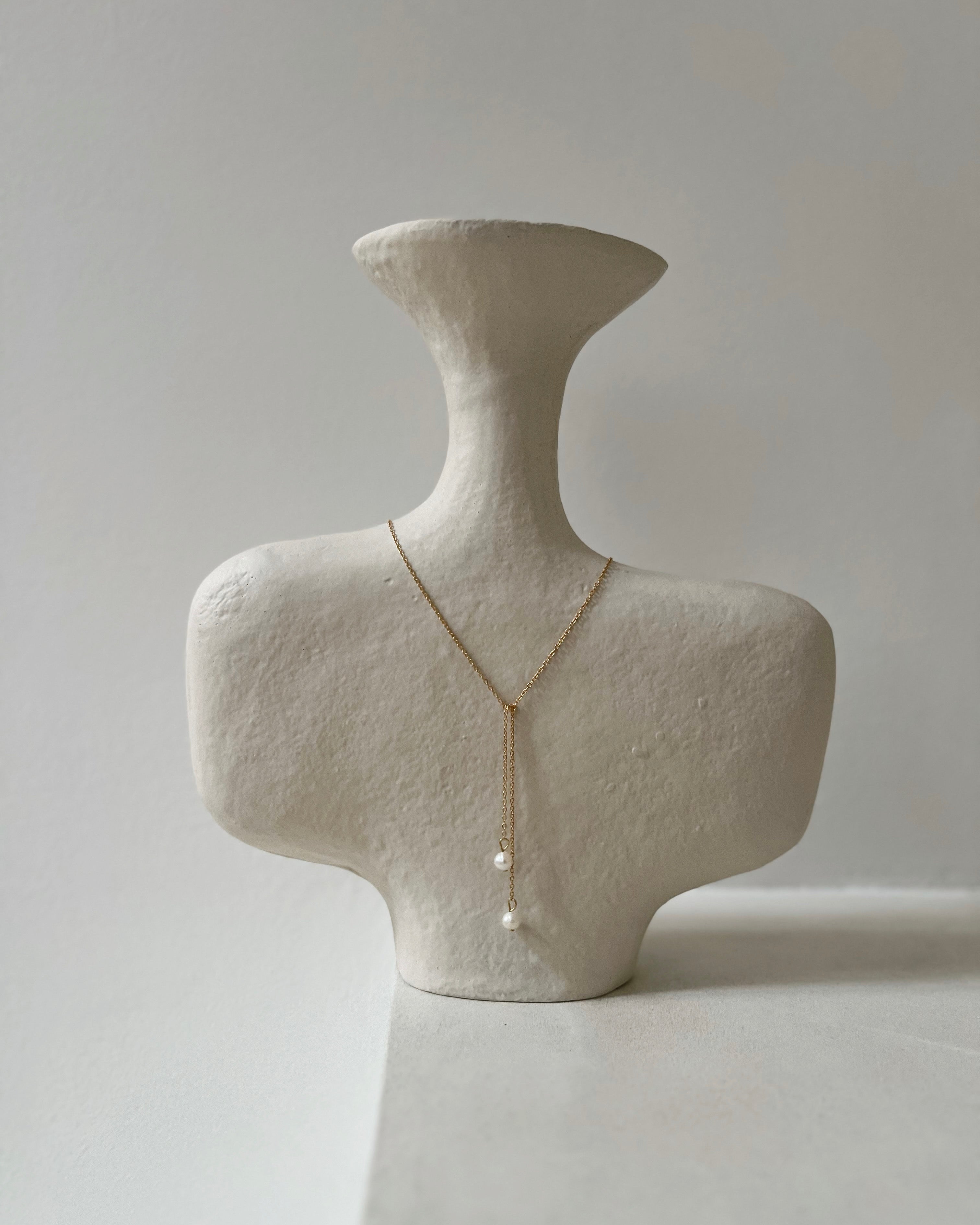 Wrap Mini pearl necklace