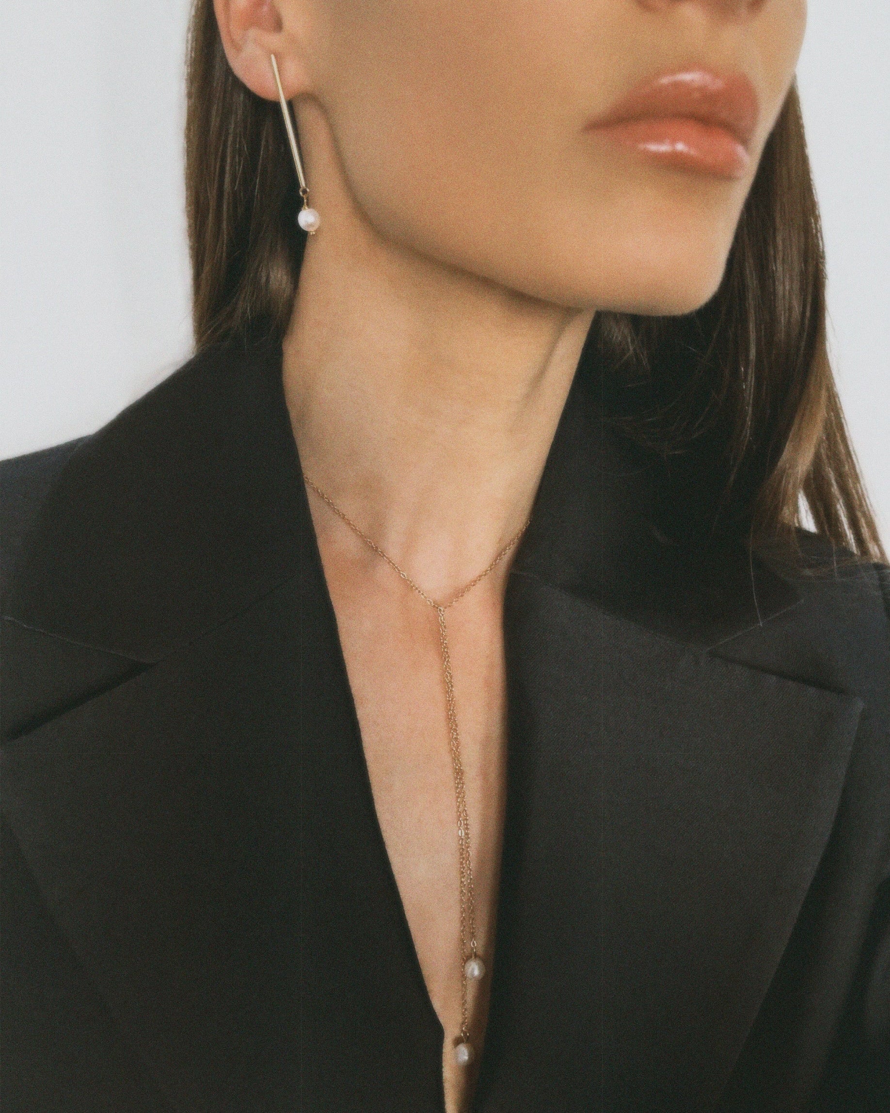 Wrap Mini pearl necklace