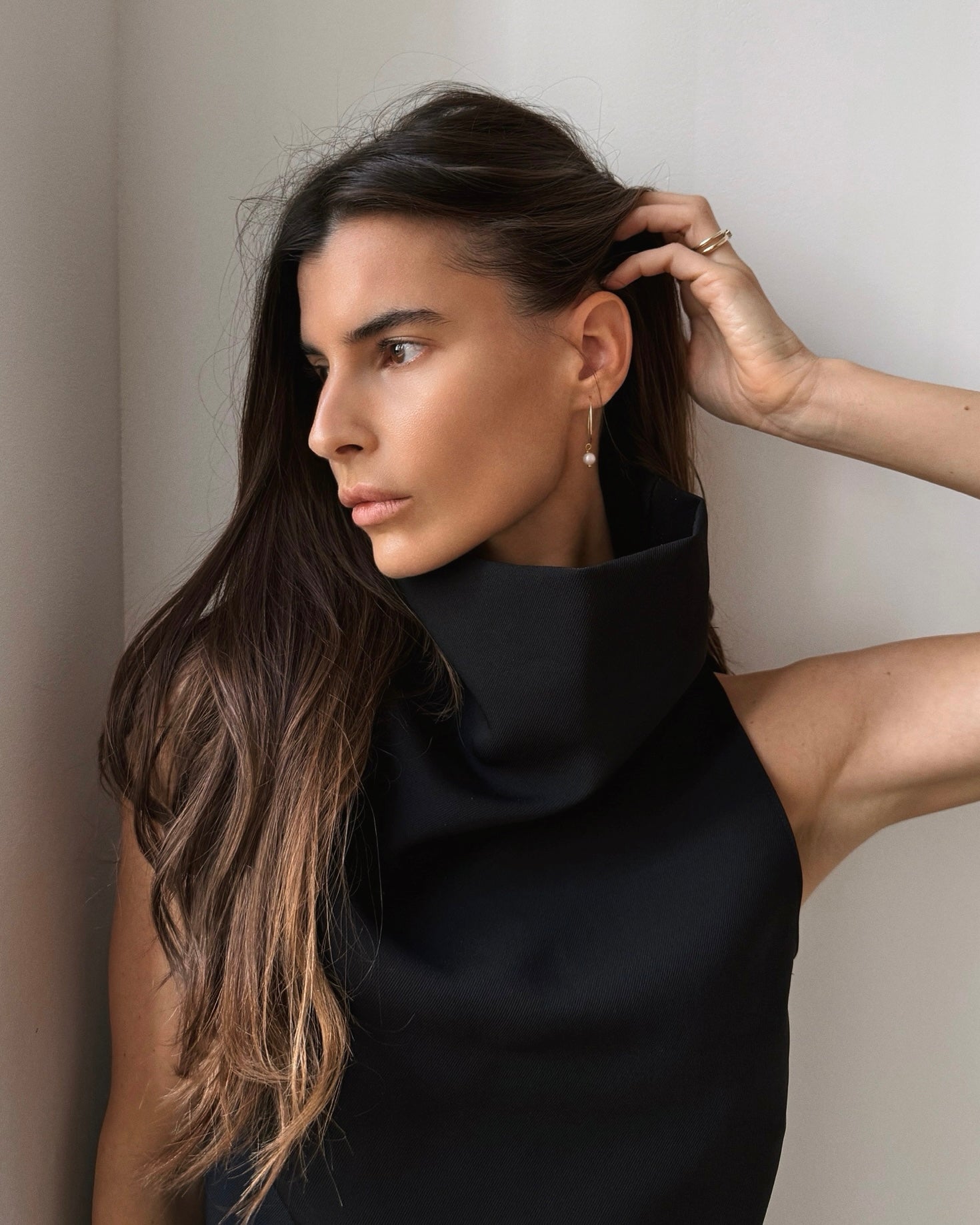 Petite pearl earrings