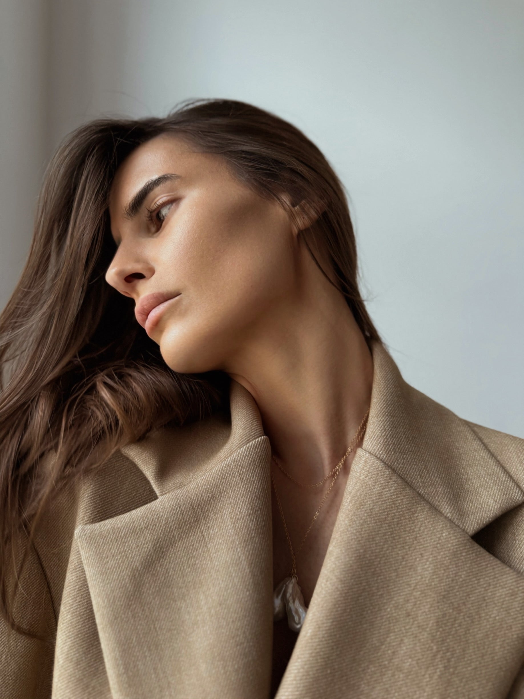 Wrap Baroque pearl necklace