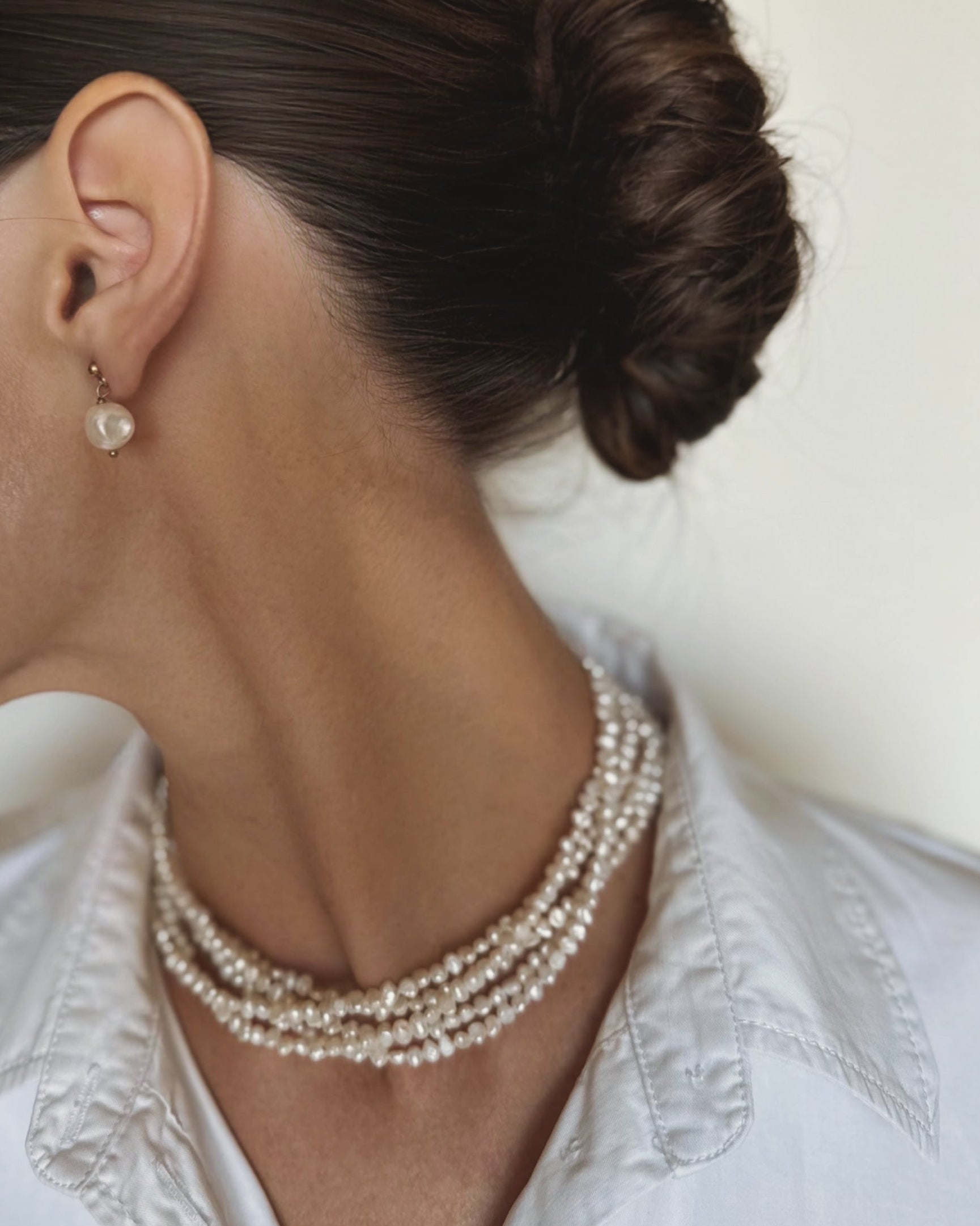 Rocks pearl necklace