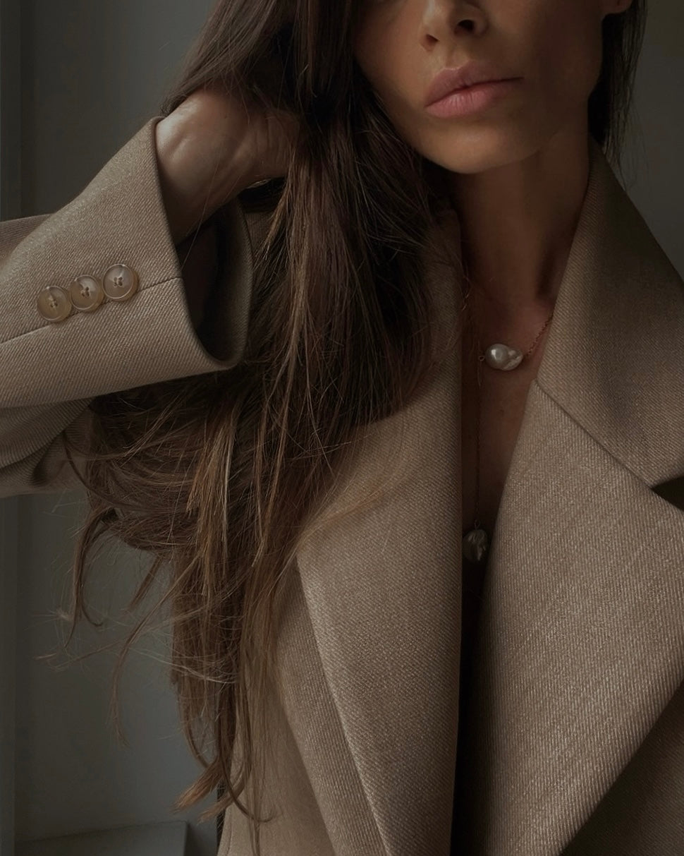 Double Baroque pearl necklace