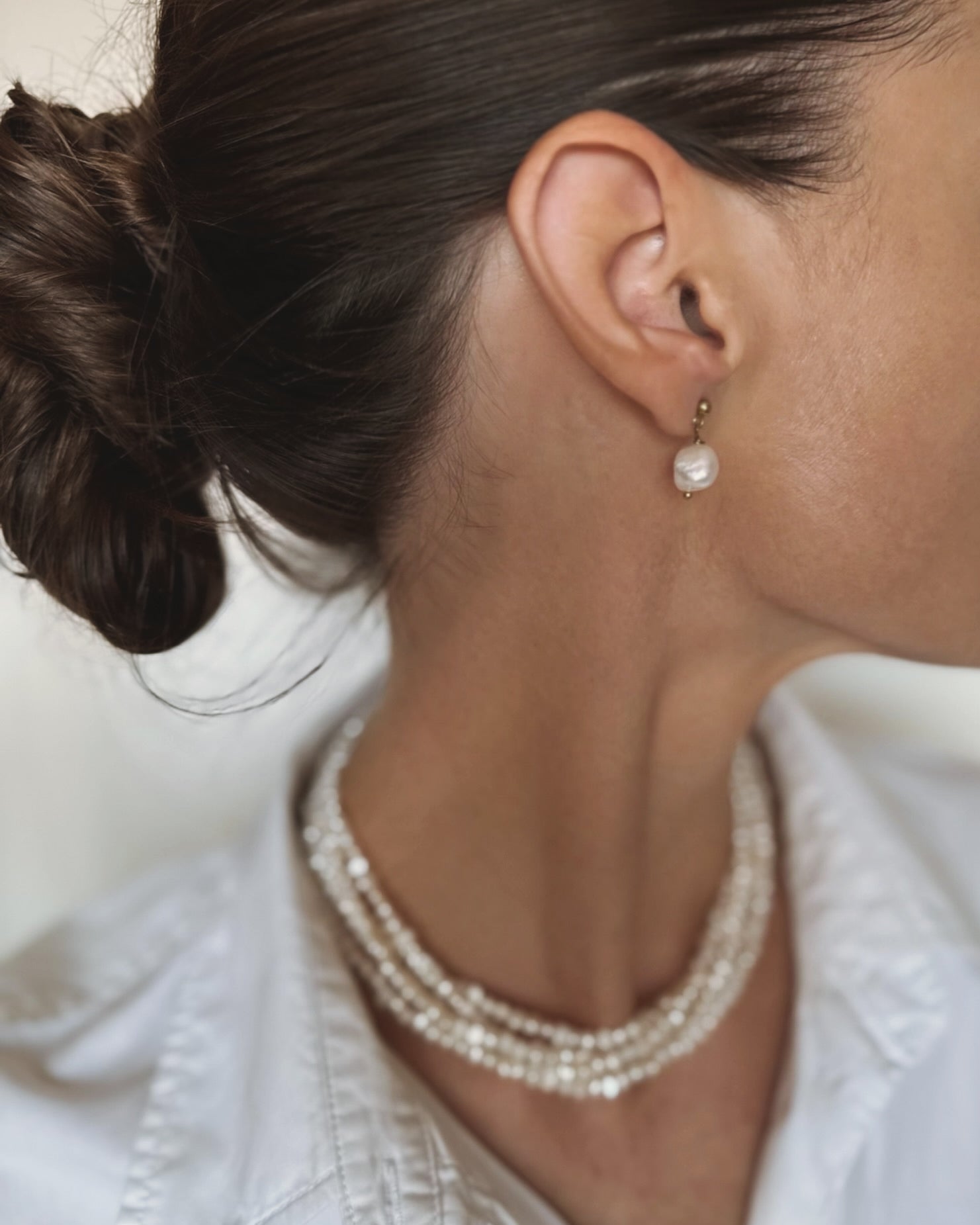 Rocks pearl necklace