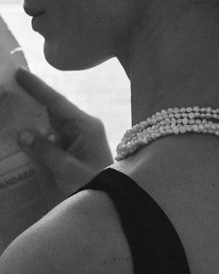 Rocks pearl necklace