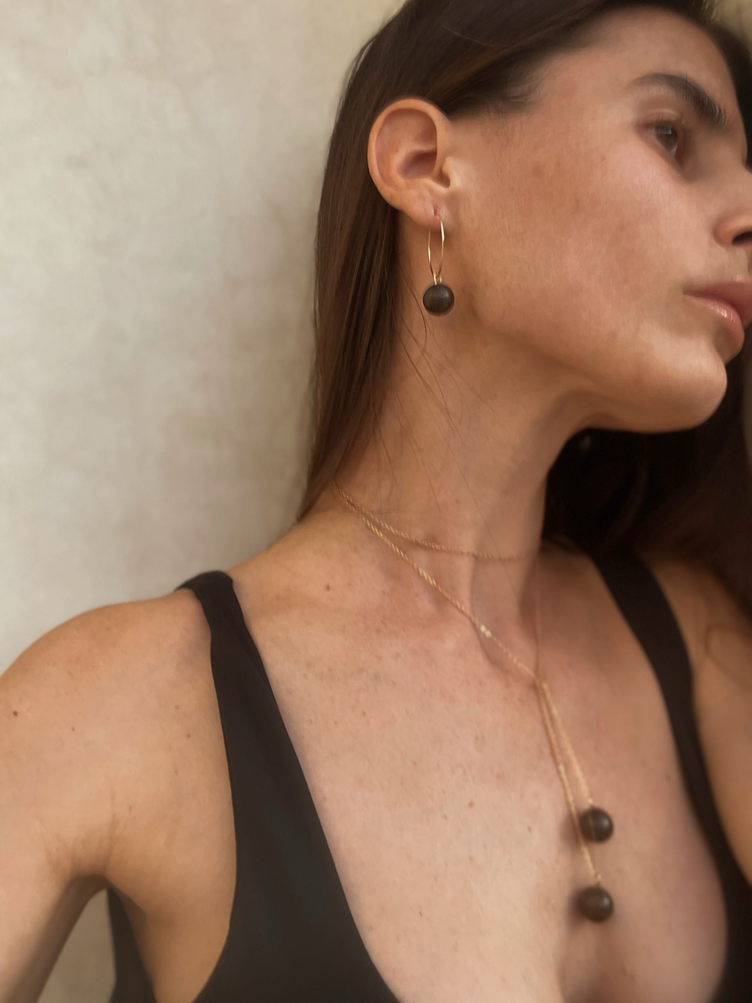 Choco Wrap semi-precious stone necklace