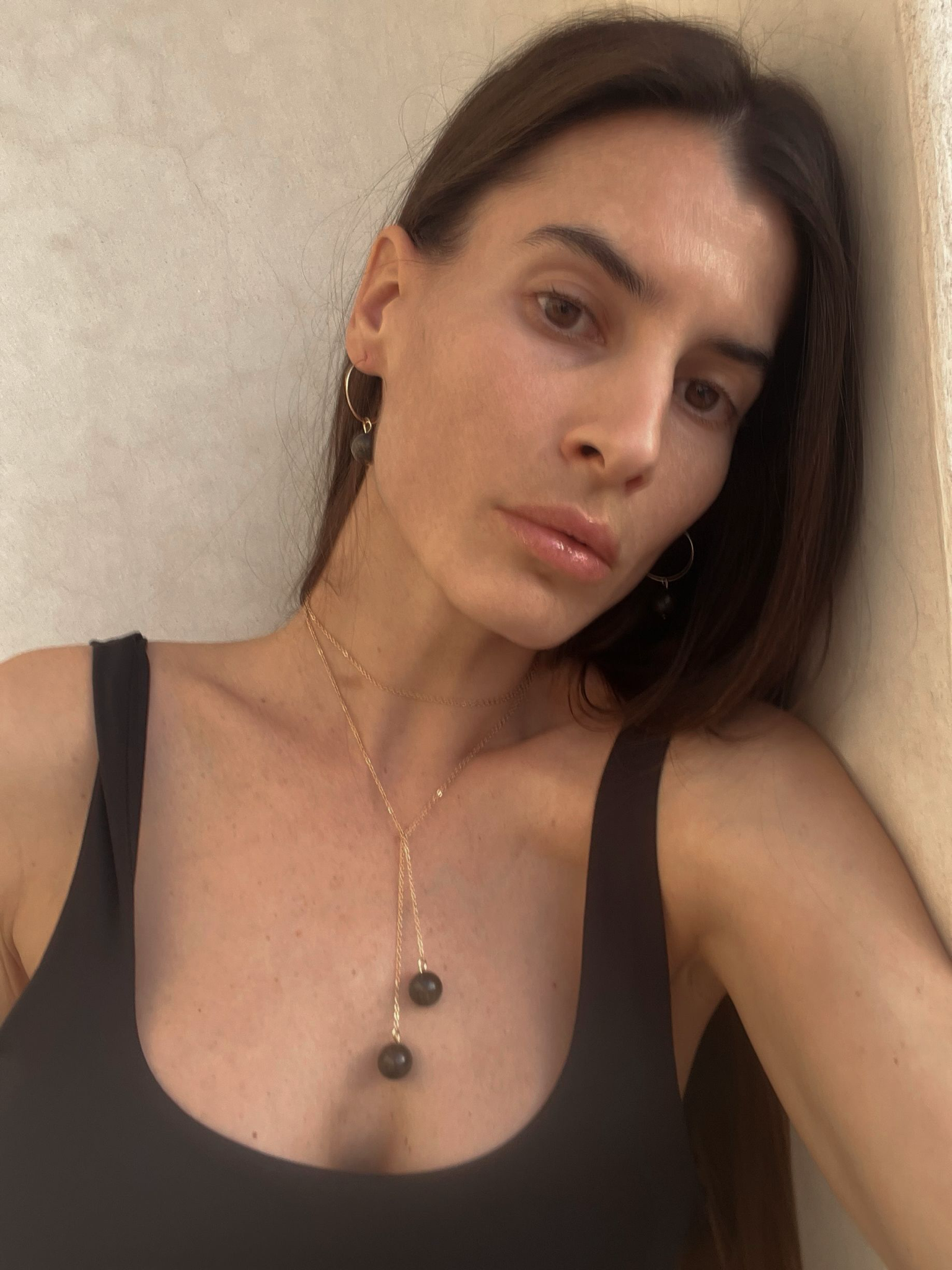 Choco Wrap semi-precious stone necklace