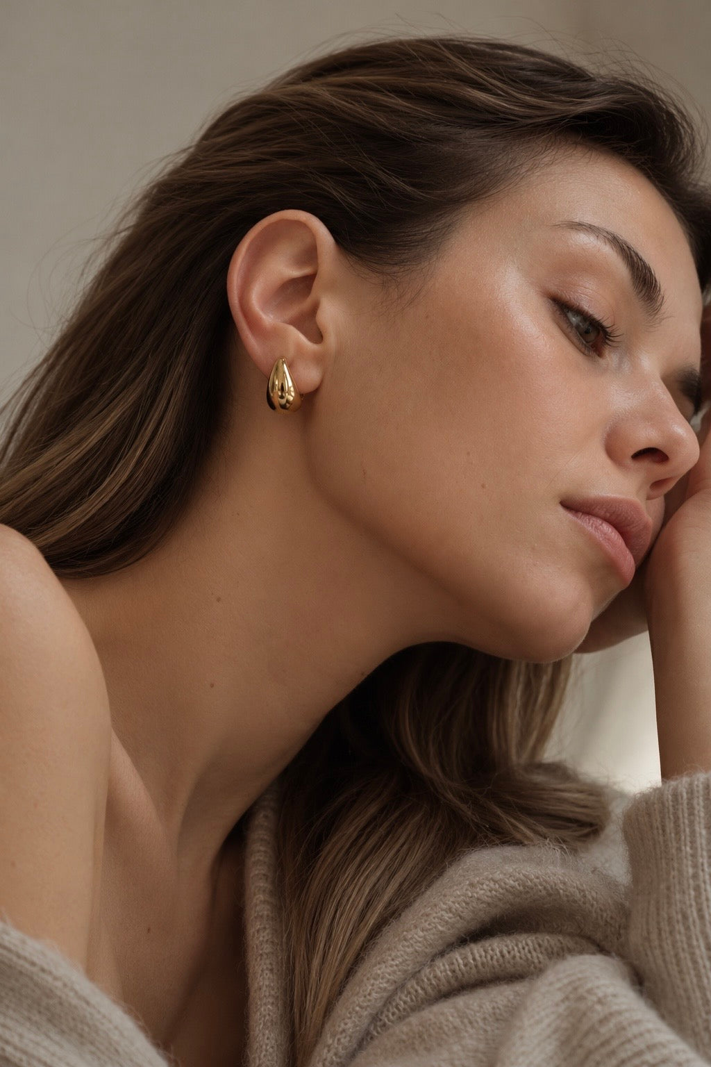 Bubble earrings in gold