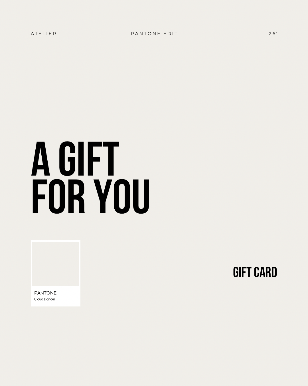 Atelier Gift Card