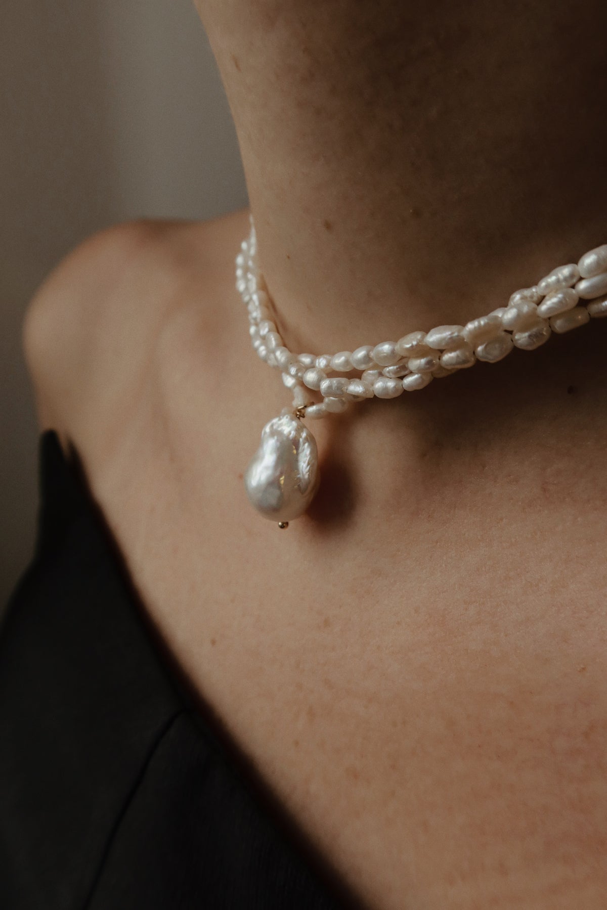 Soleil pearl necklace