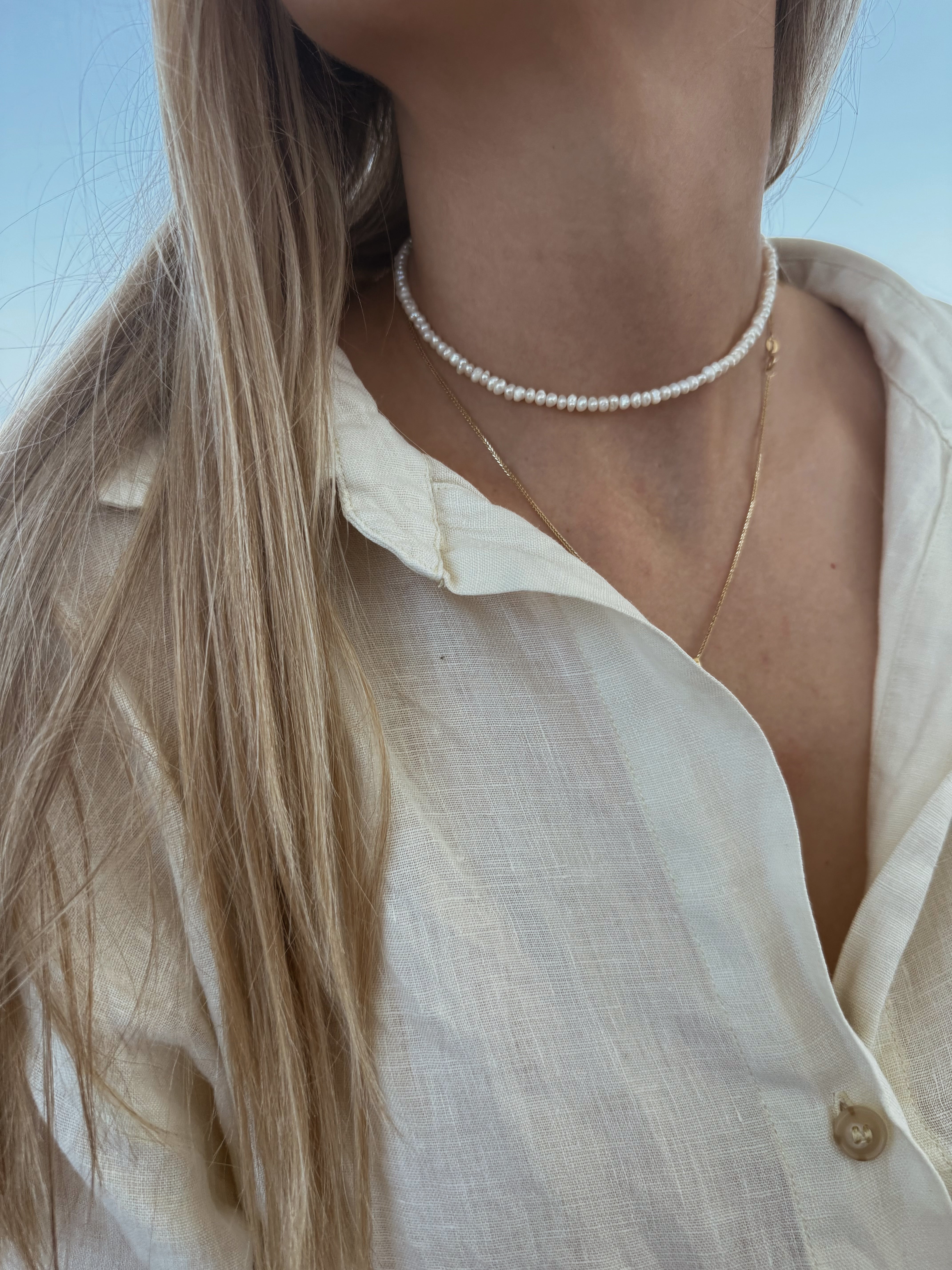 Sparkle pearl necklace