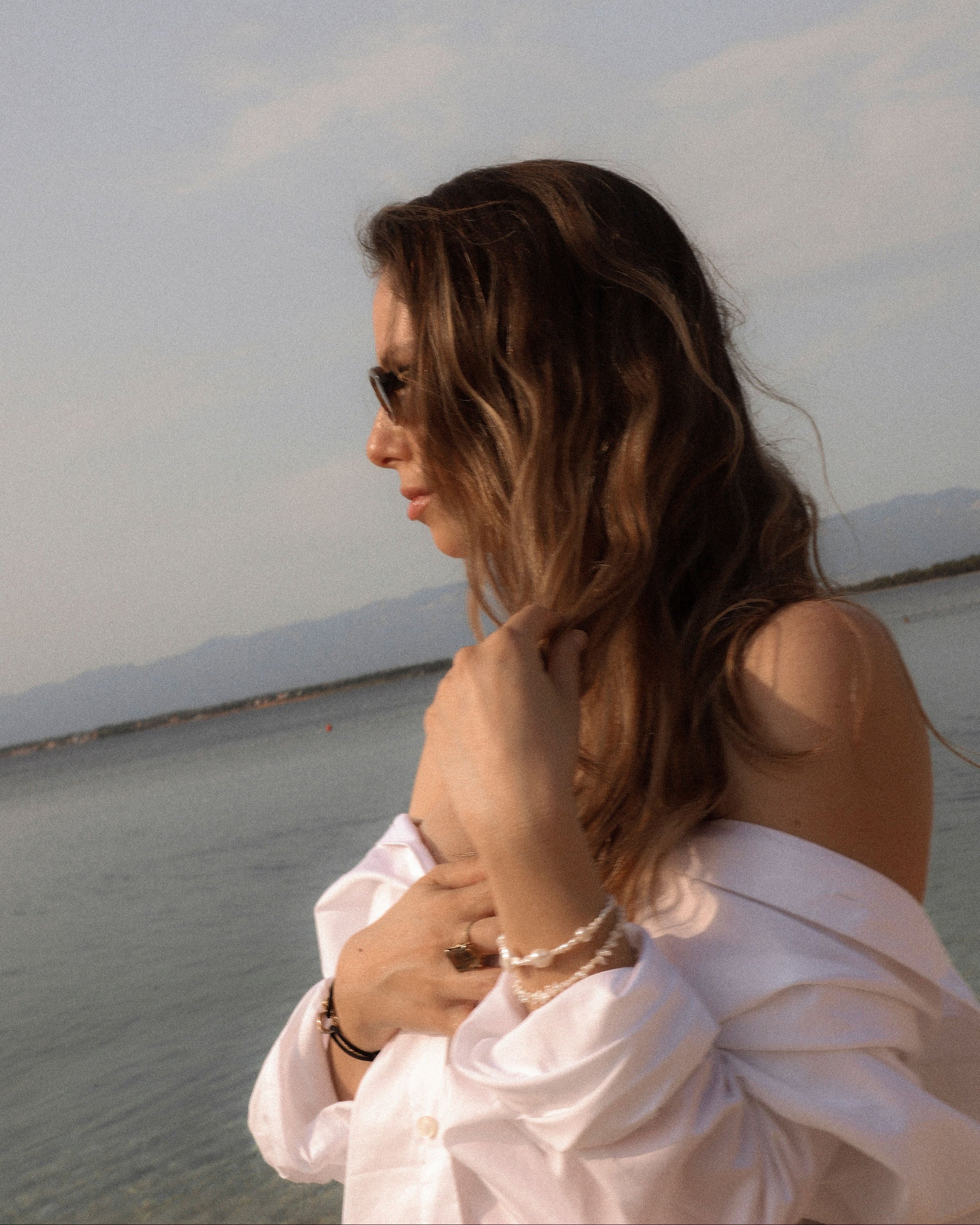 Coral pearl bracelet