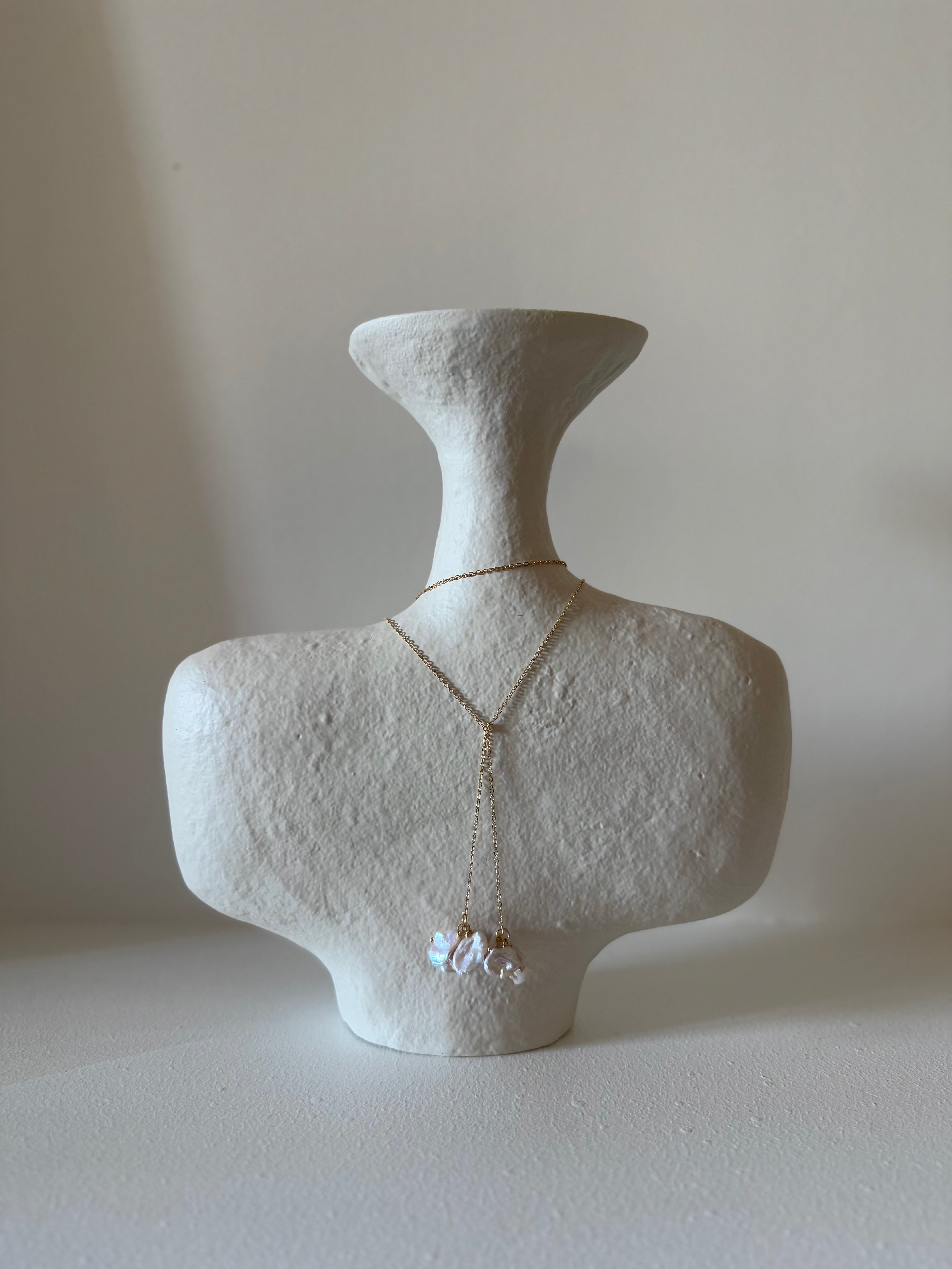 Wrap Petals pearl necklace