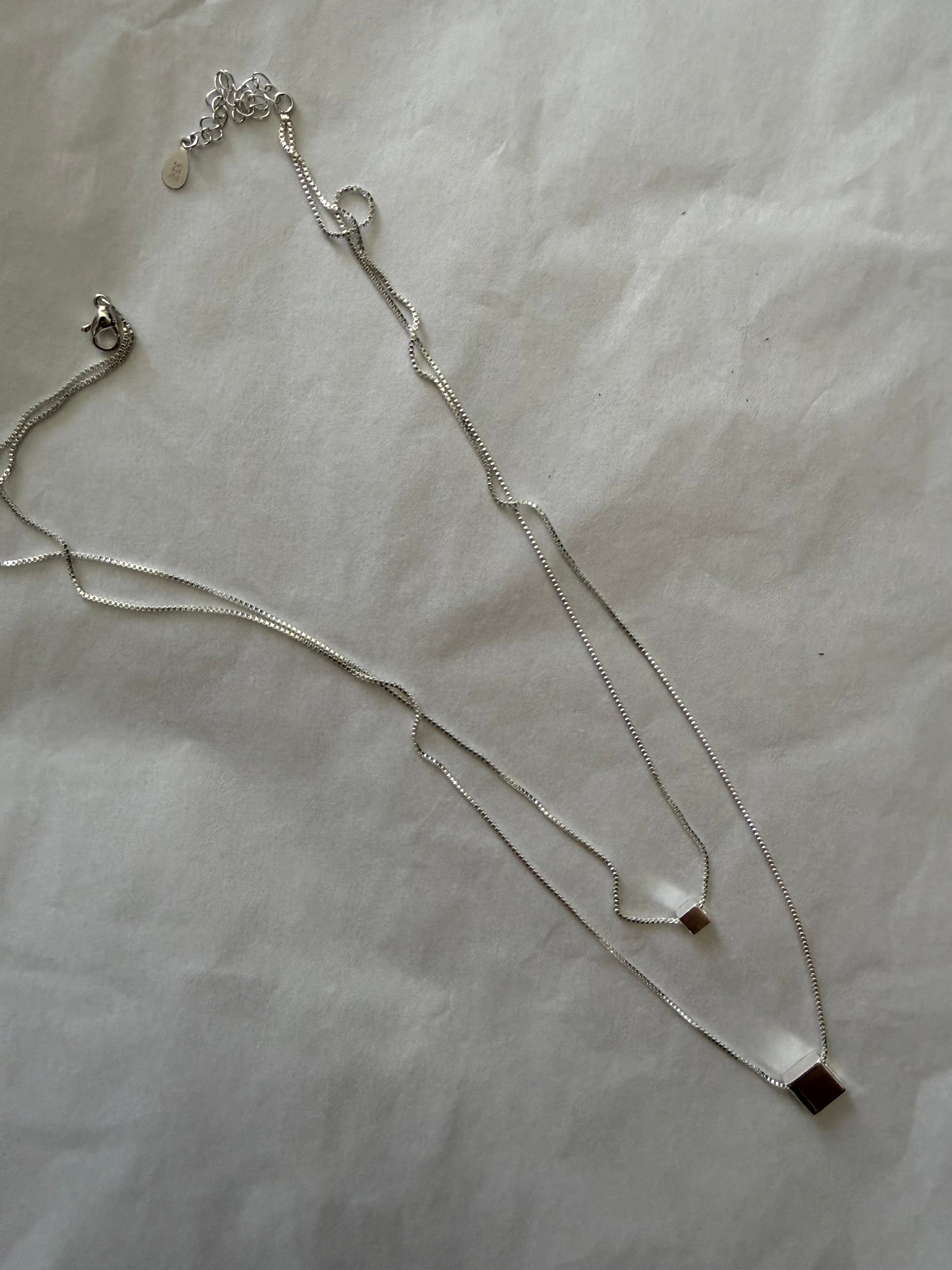 Double Square necklace