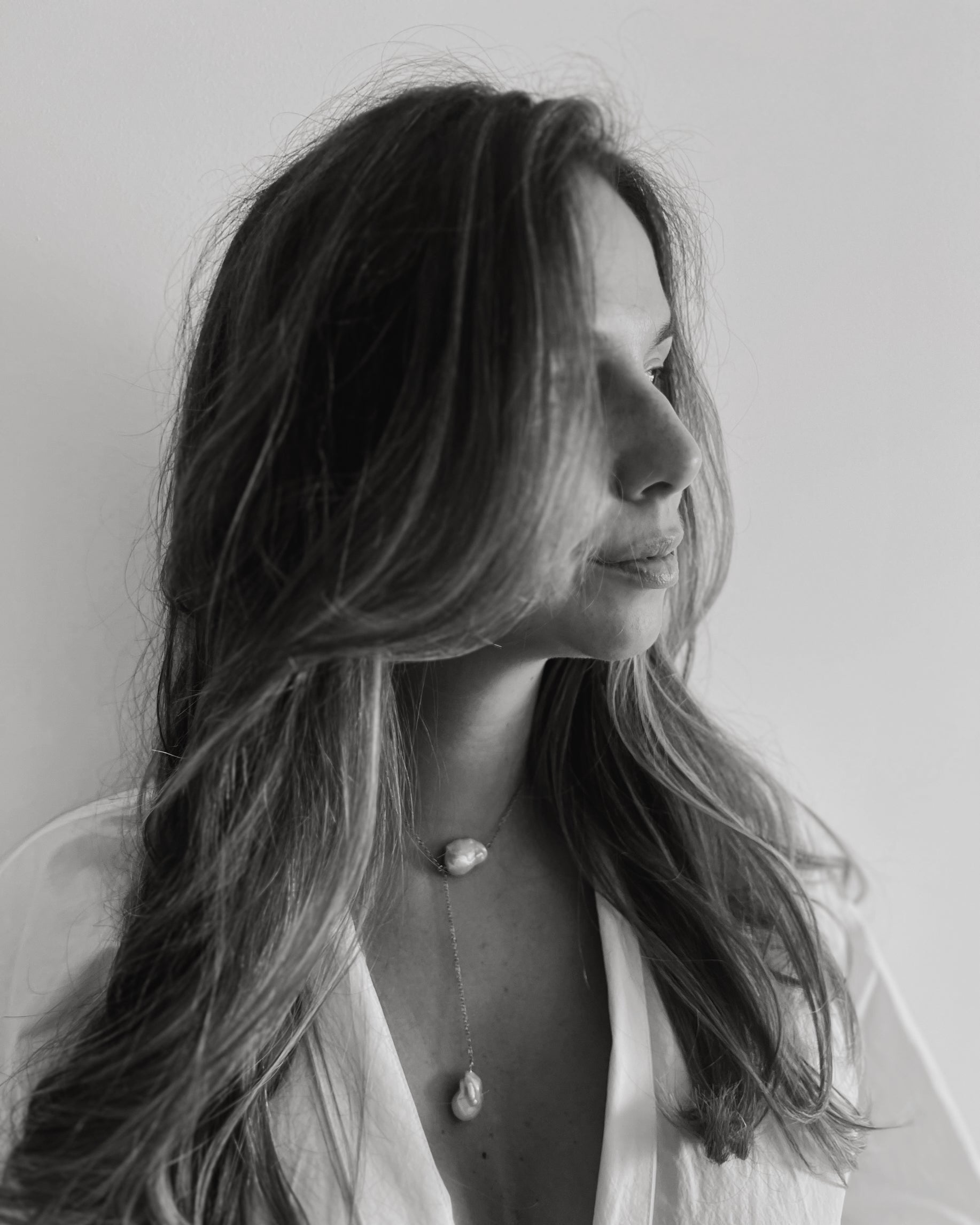 Double Baroque pearl necklace