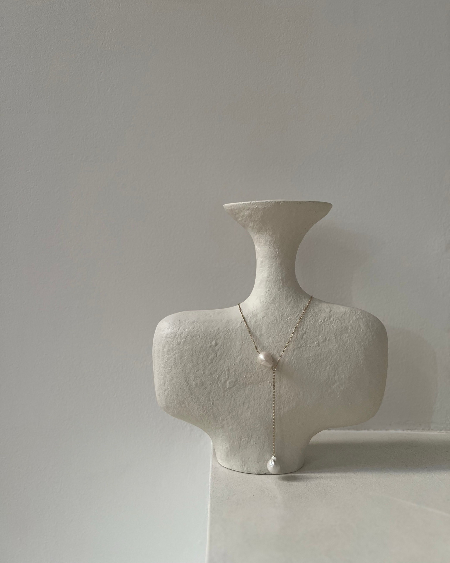 Double Baroque pearl necklace